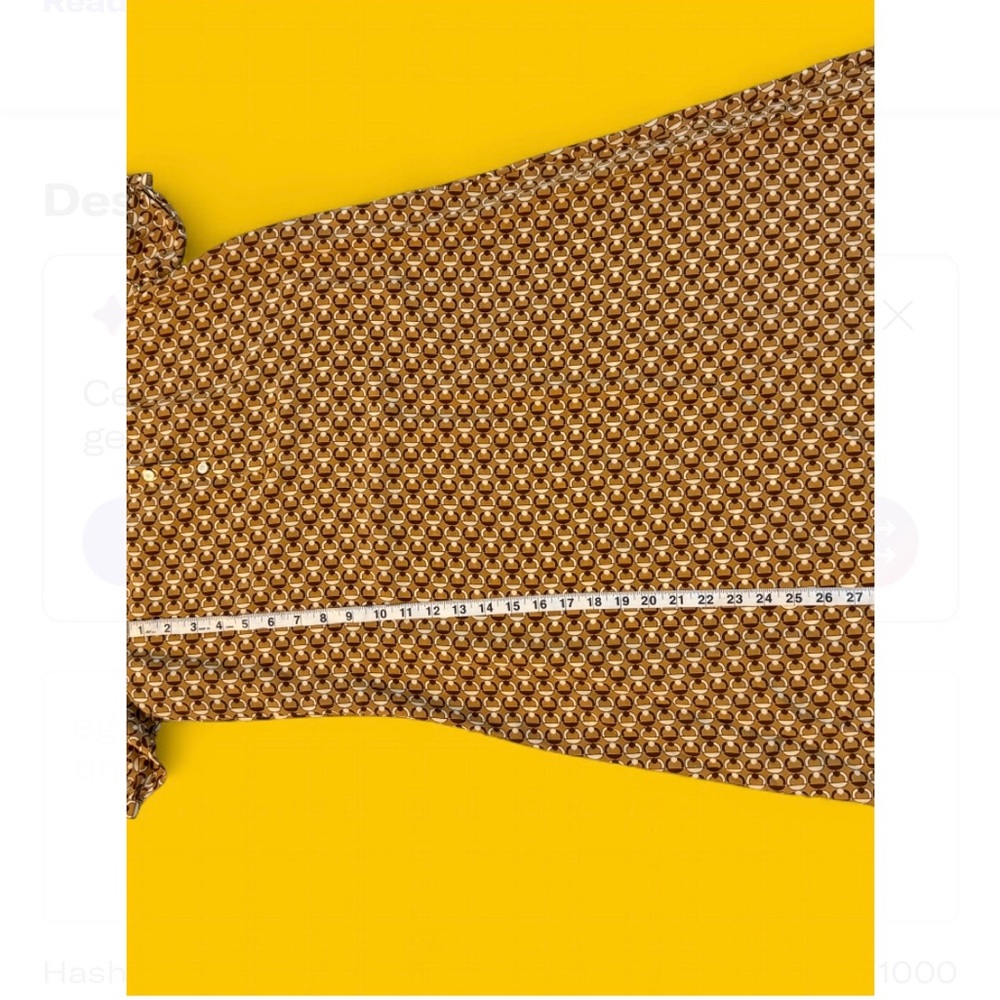 Celine Women's Geometric Silk Maxi Dress - Camel - Picture 2 of 4